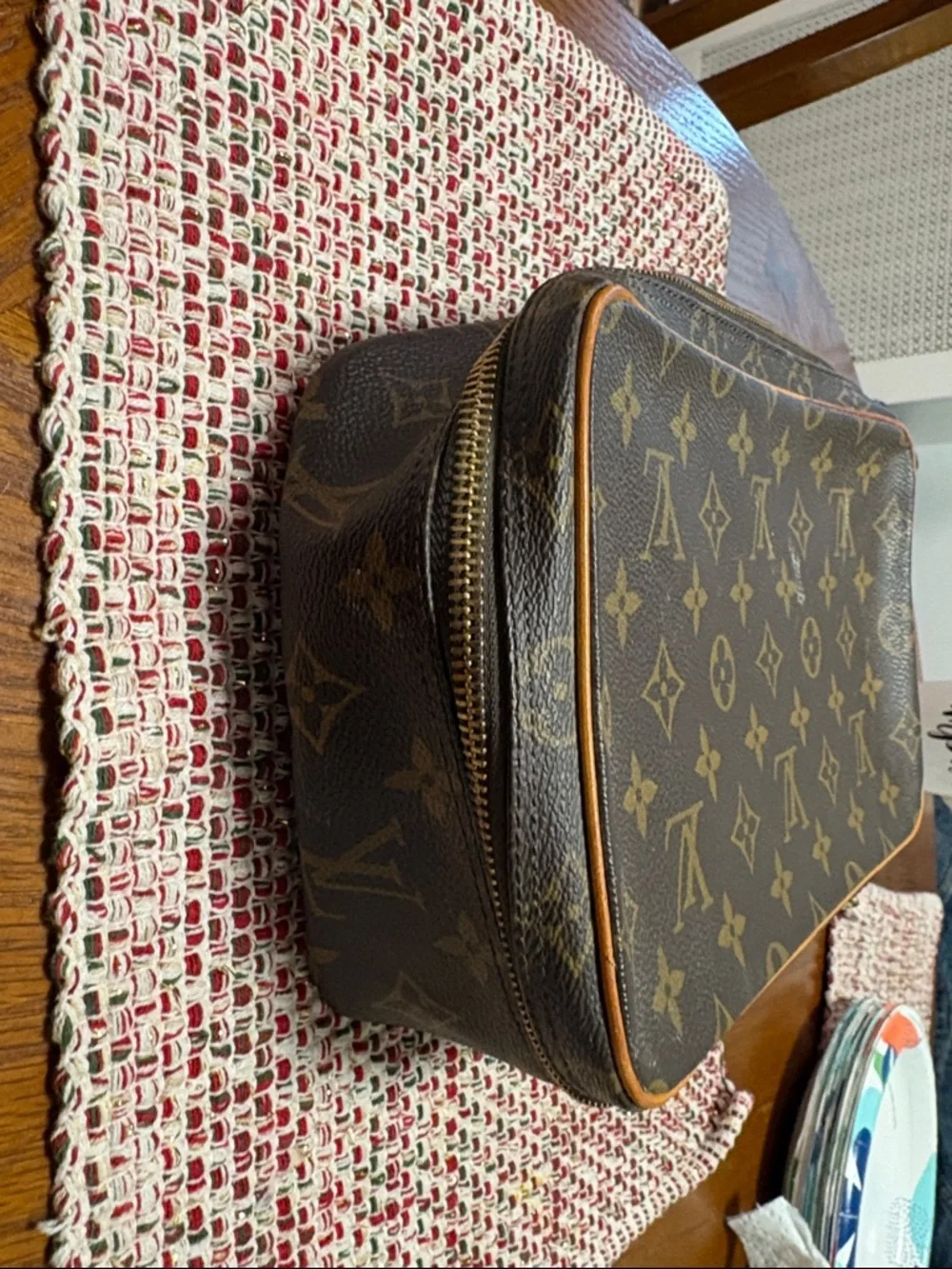 Louis Vuitton Monogram Canvas Toiletry Pouch in Brown and Tan - Picture 16 of 16